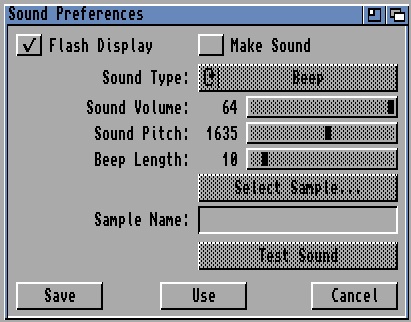 Sound preferences
