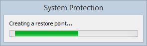 Creating a restore point