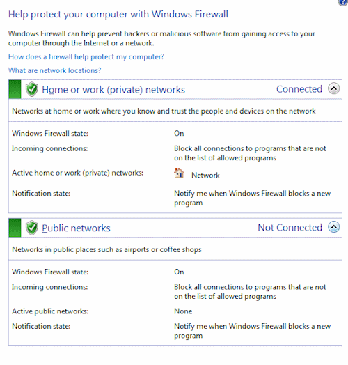 Windows firewall